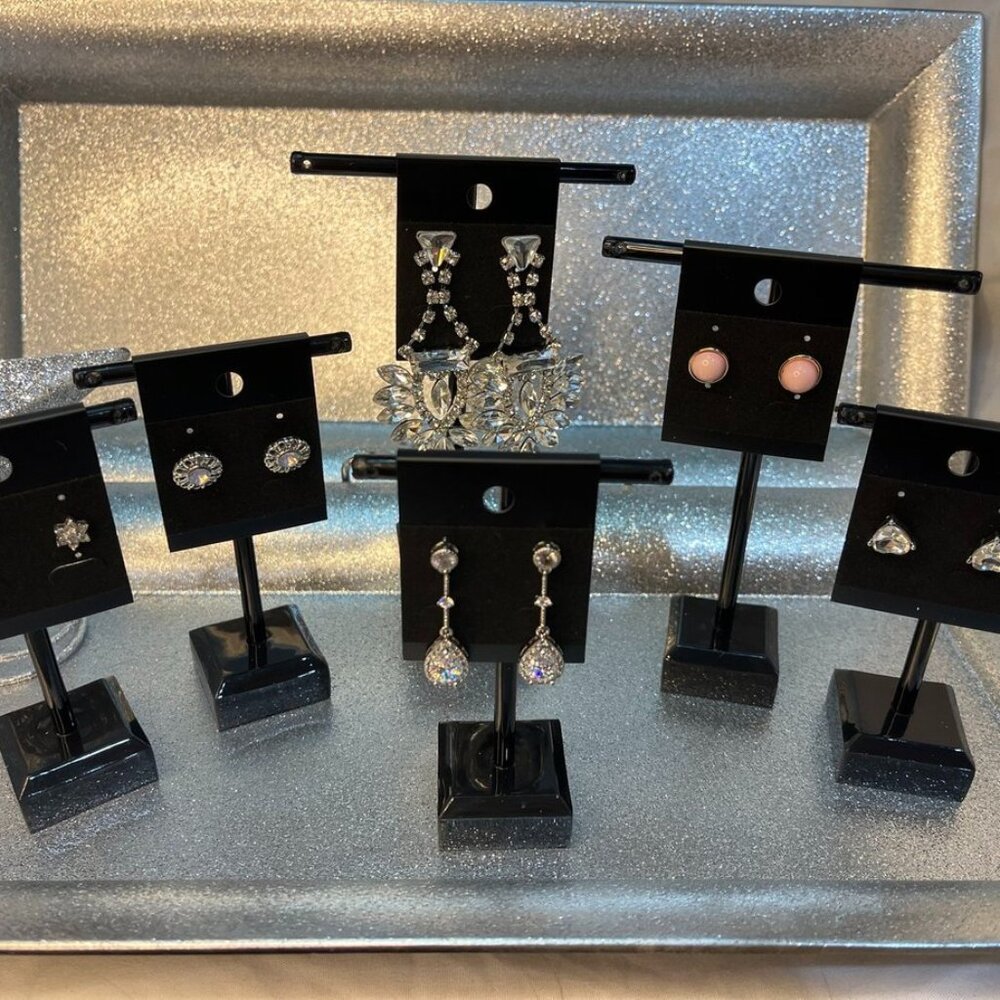 Earring Pick 3 Bundle ⭐ Silver Earring Bundle Set – Studs Dangles Mixed Styles
